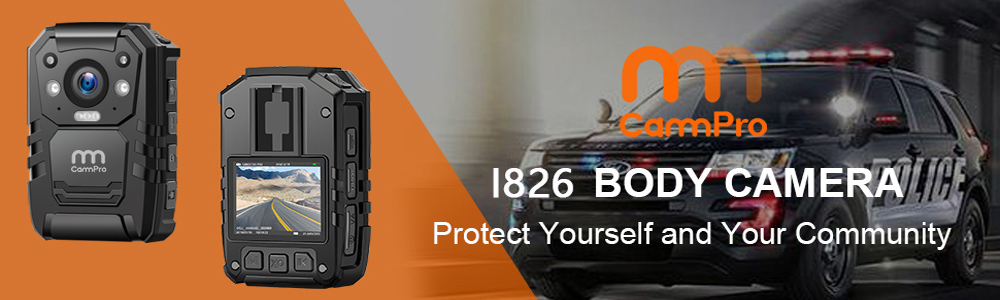 I826 Police Body Camera Waterproof Night Vision GPS for Law Enforcement